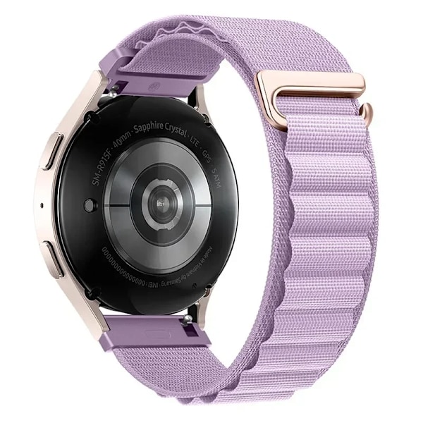 22mm 20mm Nylon Alpine Loop Armband för Huawei Watch GT5 Pro GT5 GT4 GT3-2 46mm Armband Klockarmband för Samsung Watch 7 6 5 4 Bälte Lavender purple for width 22mm