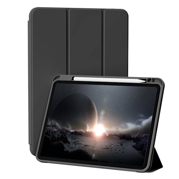 Pennfodral för iPad Air Pro 10.9 11 12.9 13 11:e 10:e 9:e 8:e generationen Flip Smart Läderfodral Mjukt Silikon Baksida Black iPad Pro 11 2022
