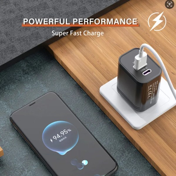 120W Laddare Snabbladdning USB-A USB-C EU/US/UK Kontakt Strömadapter Portabel Reseladdare För Huawei Sumsang iPhone NY 2025 1M data cable