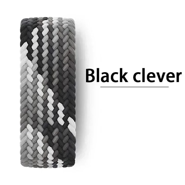 Flätat Solo Armband för Apple Watch Band 45mm 49mm 44mm 42mm 41mm 40mm Nylon Correa Armband iWatch serie 9 7 SE 6 8 5 Ultra 4 3 Gradient black 42 44 45 46 49mm-S