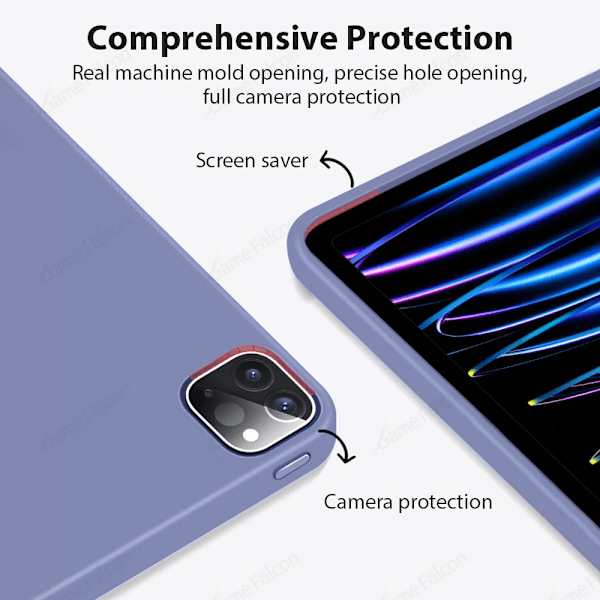 För Ipad Pro 13 11 M4 12.9 Fodral Air 11 M2 5 4 3 2 1 10.9 Funda 10 9 9:e 10:e 7:e 8:e Generationen Mini 6 7 A17 8.3 10.2 2024 Skal Purple Pro 11 2020-2022