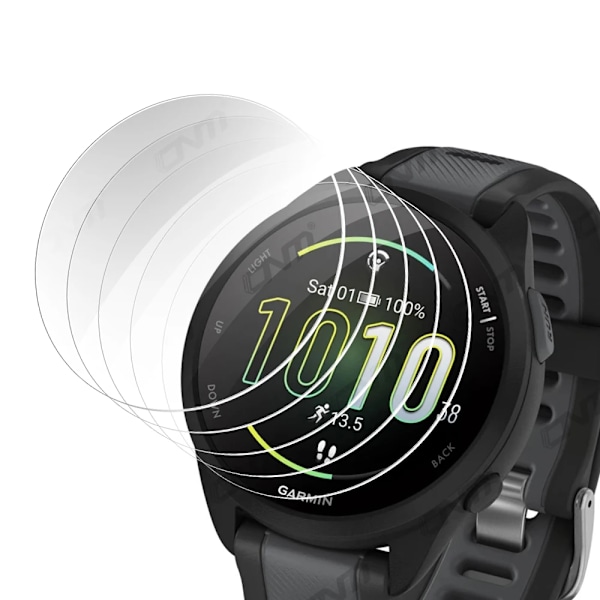 9H Premium Härdat Glas för Garmin Forerunner 165 Music Smartklocka Klar HD Skärmskydd för Garmin 165 Skyddsfilm 5 Pieces Forerunner 165