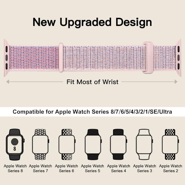 Nylon Loop Armband för Apple Watch Band 46mm 40mm 44mm 45mm 42mm 41mm 38mm Smart Bälte Armband för IWatch Ultra 49mm 8/7/6/SE/5/4 7 Deep fog ash 38 40 41 S10-42 mm