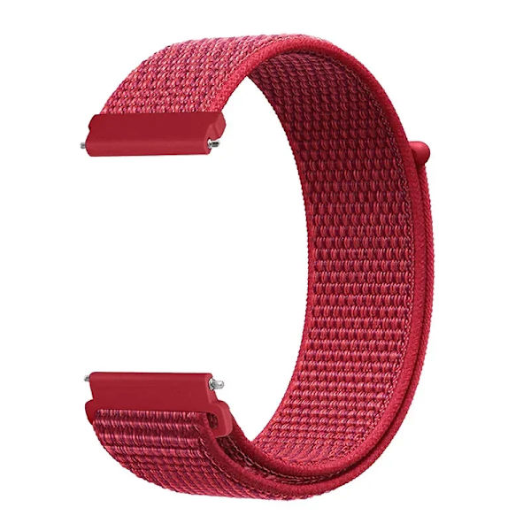 20 22mm Nylon Klockarmband För Garmin Vivoactive 3 4 5/Venu 2 Plus/Venu 3/Forerunner 55 158 265 965 745 645 255 Music Loop Armband Chinese red 22mm Width Band