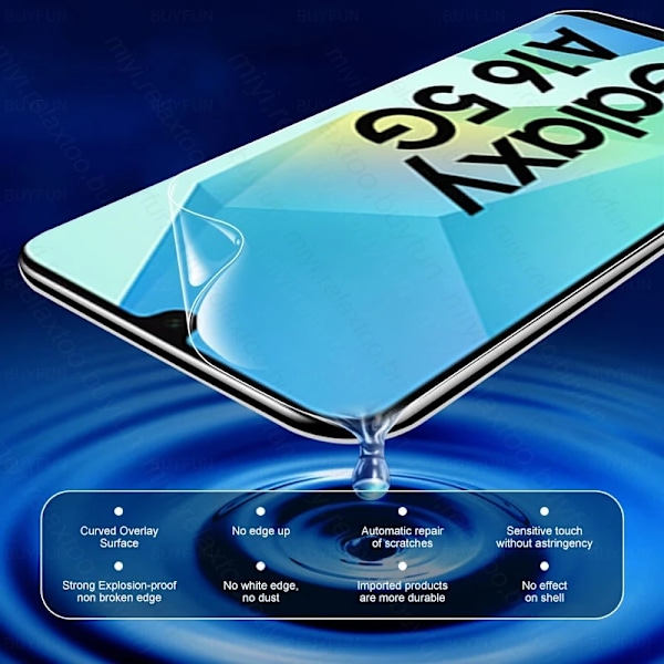4-i-1 Sumsung A16 5G Kameraglas & Hydrogel Film Skärmskydd för Samsung Galaxy A16 A 16 16A 5G/4G SM-A165F, SM-A166B 6.7\" 4in1 2front 2lens For Samsung A16 5G