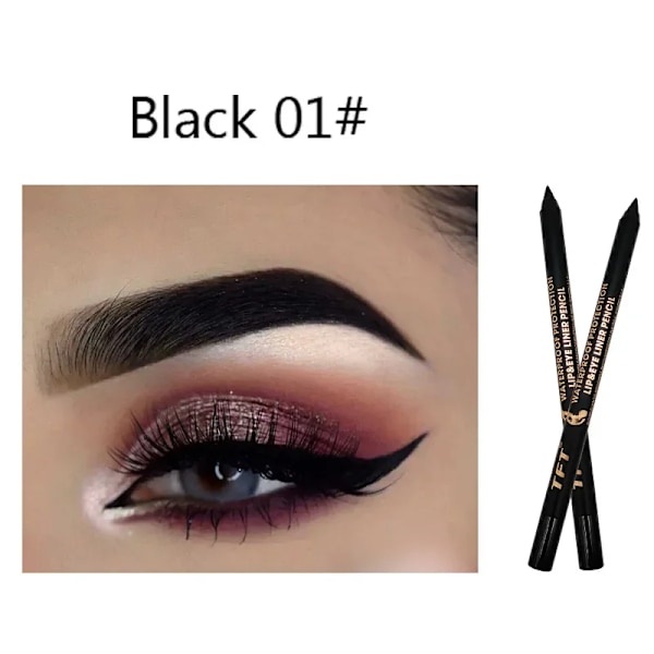 14 Färger Flytande Eyeliner Penna Vattentät Färgglad Eyeliner Penna Highlight Neon Färgglada Kattögon Sminkverktyg Eyeliner Gel 01