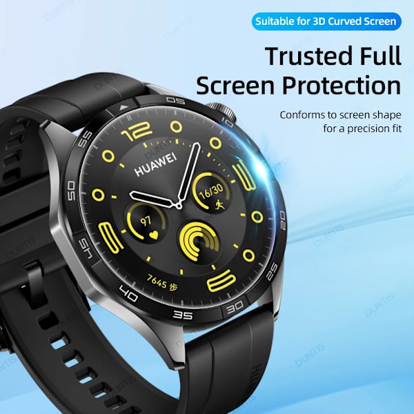 Skärmskydd för Huawei Watch GT 4 GT4 46mm 3D Böjt Skärmskydd Ultra-HD Full Täckning Skyddsfilm Tillbehör 2Pcs For Huawei GT4 46mm