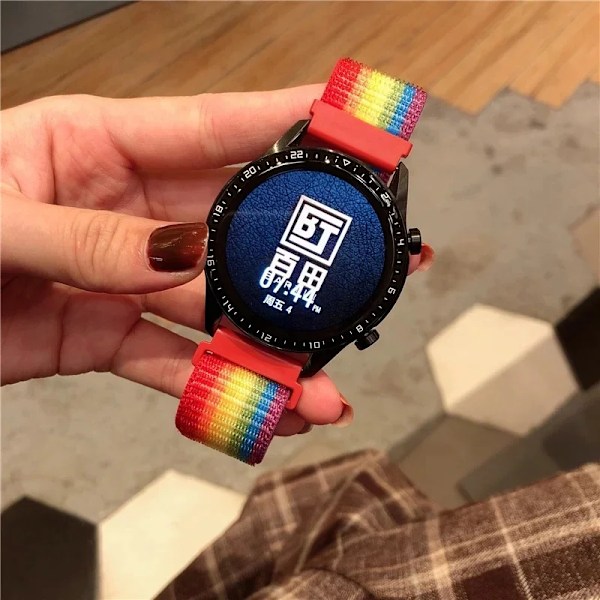20mm 22mm Nylon Loop Armband för Huawei Watch GT 3 SE GT3 SE Amazfit GTR 4 3 Armband för Samsung Watch 5 Band 5 22mm