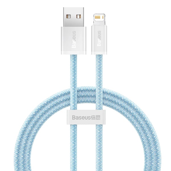 Baseus USB-kabel för iPhone 14 13 Pro Max Snabbladdning USB-kabel för iPhone 12 mini pro max Data USB 2.4A-kabel Blue 1m
