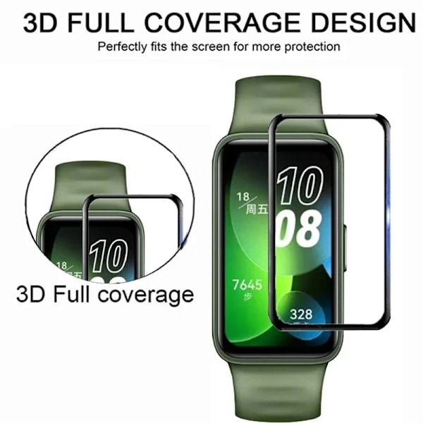 1-3ST 3D Mjukt Skyddsfilm För Huawei Band 10 Full Böjd Skärmskydd TPU Film För huawei band 10 9 8 7 6 2PCS For Huawei Band 9