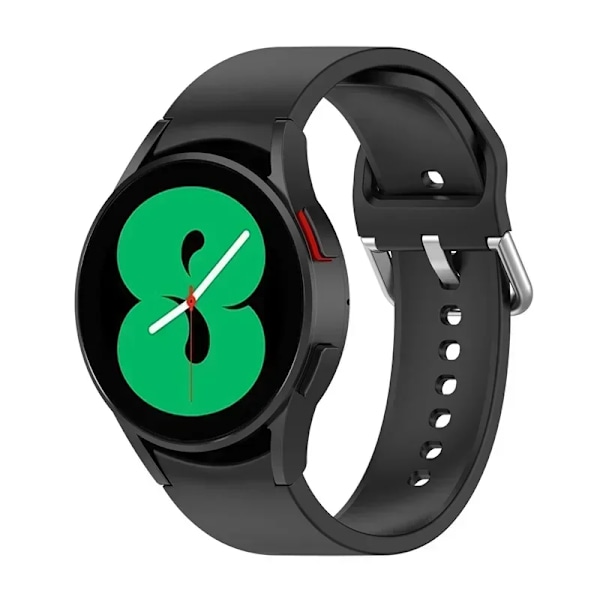 20mm Silikonarmband för Samsung Galaxy Watch 7/6/5/4 44-40mm pro Klockarmband för Galaxy Watch 6 4 Classic 43/47mm 42mm/46mm Armband Black 10 Galaxy 7 40mm 44mm