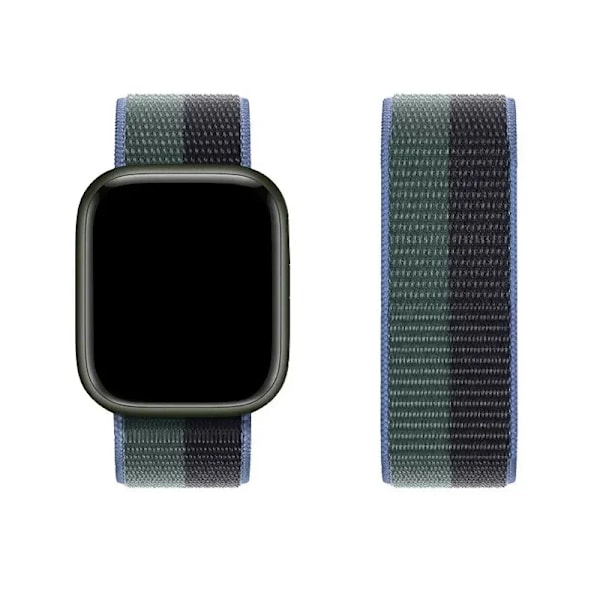 Nylon Loop Armband för Apple Watch band 44mm 40mm 45mm 41mm 46 42mm 49mm 44 45 mm armband iWatch serie 10 9 SE 7 6 5 4 Ultra 2 Eucalyptus 109 42 44 45 46 49 mm