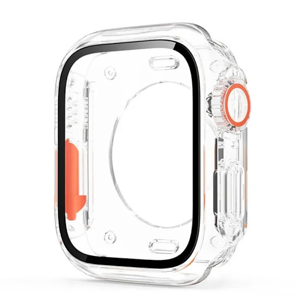 Skärmskydd för Apple Watch 45mm 44mm 40mm 41mm Hårt PC Främre Bakre Stötfångare Skal iwatch 9 8 7 SE 6 5 4 Ändra Till Ultra transparent Series7 8 9 41mm