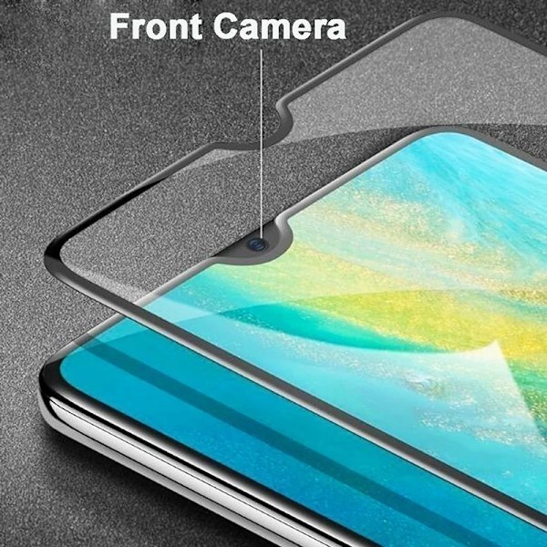 2 st Fulltäckande Härdat Glas För Huawei P20 P30 Lite P40 Pro Skärmskydd För Honor 8x 9x 10 9 20 Lite Skyddsglas For Honor 1 System 2Pcs Black Glass