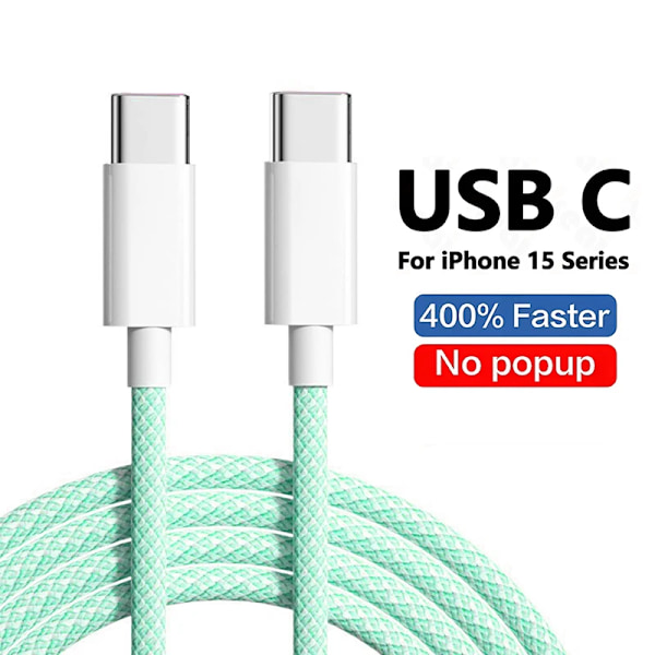 PD 35W Snabbladdare För iPhone 15 Pro Max USB Typ C Laddarkabel För Xiaomi 14 Redmi Note 12 13 Pro Snabbladdningstillbehör Green 35W 2M Cable