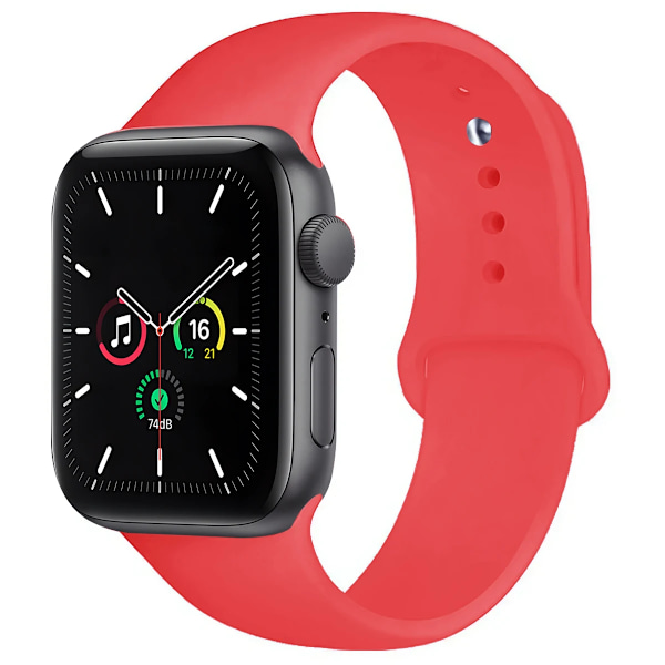 Silikon Sportarmband för Apple Watch strap 49mm 44mm 45mm 40mm 41mm 42mm 38mm armband iwatch series9 8 7 6 5 4 3SE Ultra 2 correa R 49mm-42-44-45mm S-M