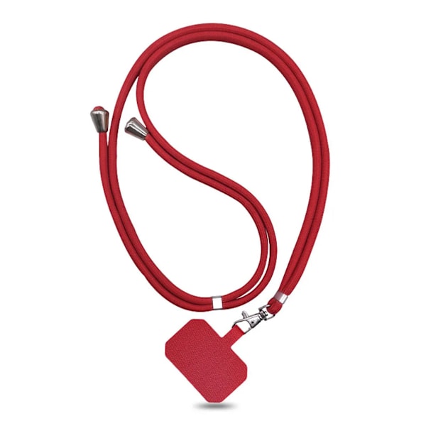 Telefonhalsband Universellt Mobiltelefonhalsband med Justerbar Nylonrem för iPhone 14 13 12 Pro X XR 8 7 Plus Hängande Rep Red