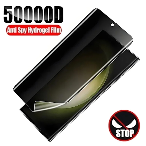 1 st Anti-Spion Hydrogel Film Skärmskydd För Samsung Galaxy S9 S10 S20 FE S21 Plus S22 S23 24 Ultra Note 10 20 Sekretessfilm S8Plus S9Plus