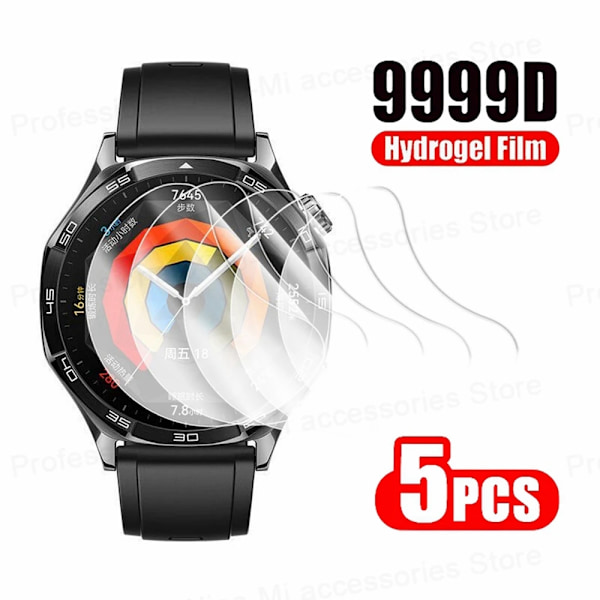 Mjuk Hydrogel Film För Huawei Watch GT 5 46mm 41MM GT5 Pro 42mm HD Anti-Repor Fullskärmsskydd För Huawei Watch GT5 Skal 5Pcs For GT5 41MM
