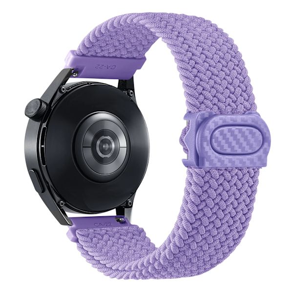 20mm 22mm klockarmband för Samsung Galaxy Watch 7/6/4/5/Pro/6 Classic/S3/active 2 Band Flätat Armband Huawei GT 23 GT4 GT5 46mm Lilac Galaxy 7 6 40mm 44mm