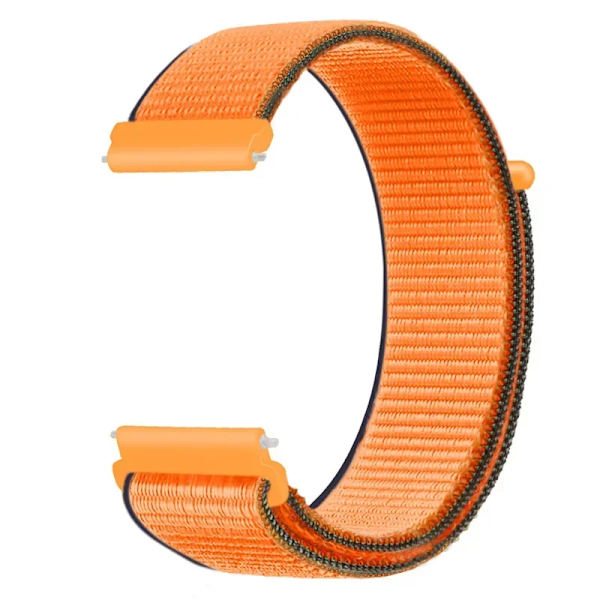 20 22mm Nylon Klockarmband För Garmin Vivoactive 3 4 5/Venu 2 Plus/Venu 3/Forerunner 55 158 265 965 745 645 255 Music Loop Armband Golden orange 22mm Width Band