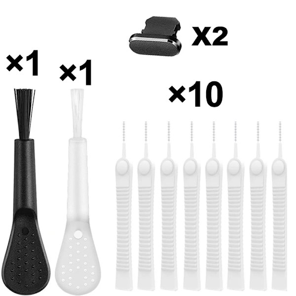 Mobiltelefon Laddningsport Dammskydd Borttagningsrengöringskit för iPhone 15 14 13 Pro Max Dator Tangentbord Dammtät Rengöringsborste E