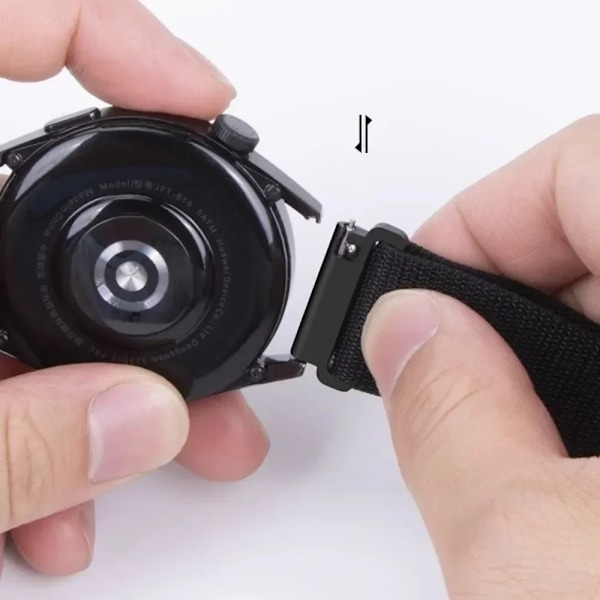 22mm 20mm Nylon Alpine Loop Armband för Huawei Watch GT5 Pro GT5 GT4 GT3-2 46mm Armband Klockarmband för Samsung Watch 7 6 5 4 Bälte Starlight for width 22mm