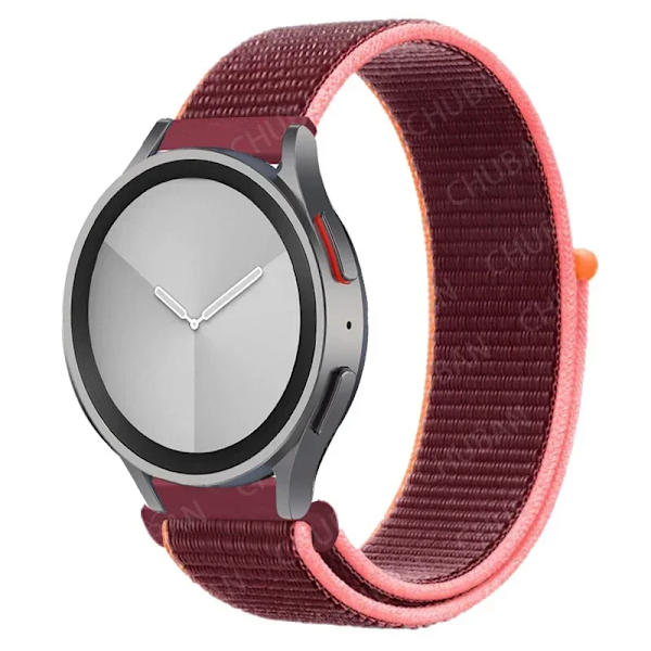 Nylon loop Band för Samsung Galaxy Watch 7-FE 6/5/pro/4/Classic/active 2 20mm/22mm sportarmband huawei gt 5-4-2-2e-3 pro rem 65 Plum 22mm watch band