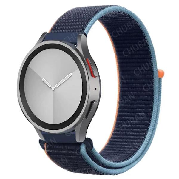 Nylon loop Band för Samsung Galaxy Watch 7-FE 6/5/pro/4/Classic/active 2 20mm/22mm sportarmband huawei gt 5-4-2-2e-3 pro rem 64 dark navy blue 20mm watch band