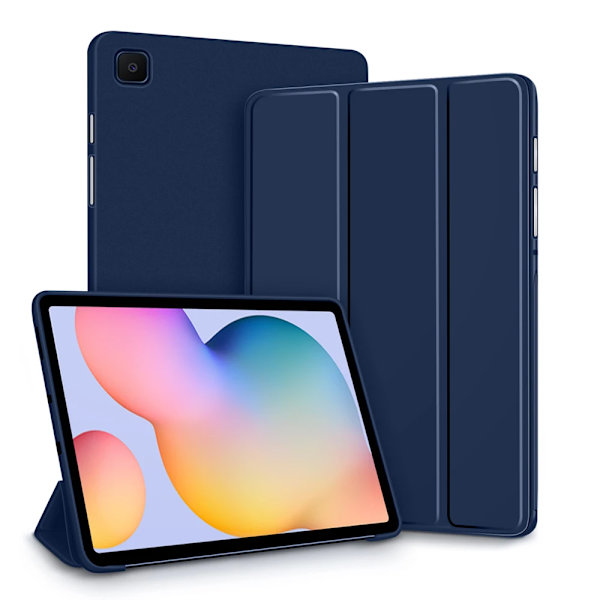 Fodral för Samsung Galaxy Tablet för S6 lite 10.4 Tab A9 A8 A7 S7 S8 S9 och Plus FE Smart Auto Sleep Wake Funktion Silikonskydd Navy blue Tab S9 S9FE 11in