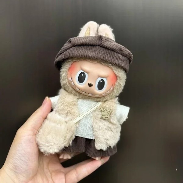Mini Plyschdockas Kläder Outfit Tillbehör För Korea Kpop Exo 15-17cm Labubu Idol Overall Set Kläder Gåva Labu-13 No doll