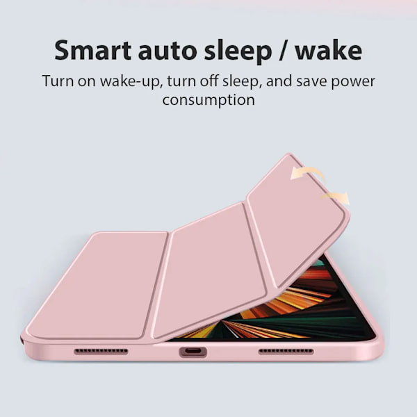 Fodral för iPad Pro 11 13 M3 M2 12.9 10:e 10 Generation A16 10.9 Fodral Funda för iPad Air 5 4 10.2 7/8/9:e Mini 6 10.5 Skyddande skal Pink Pro 11 2018-2022