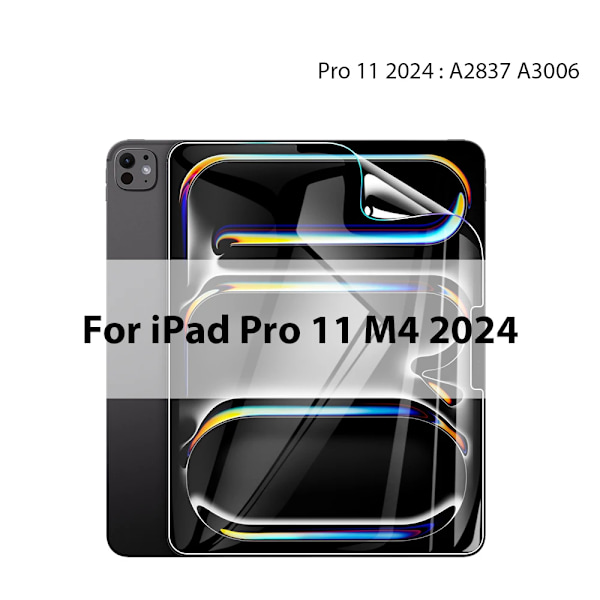 Hydrogel Film för Ipad Pro 13 M4 12.9 Air M2 M3 11 5 4 A16 10 9 9:e 10:e Generationen Mini 7 6 2025 Skärmskydd Tillbehör Pro 11 M4 2024