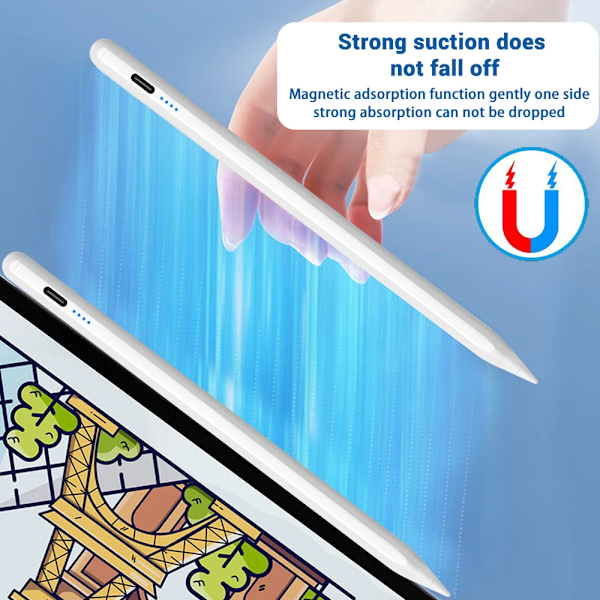 För iPad Pencil 2 1 Handflatavvisning Strömdisplay iPad Tillbehör iPad 2022 2021 2020 2019 2018 Pro 11 12.9 Air Mini Stylus Penna red