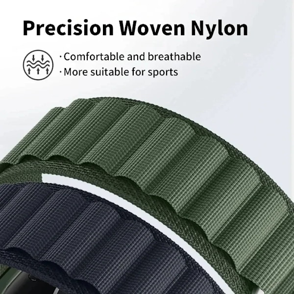 22mm 20mm Nylon Alpine Loop Armband för Huawei Watch GT5 Pro GT5 GT4 GT3-2 46mm Armband Klockarmband för Samsung Watch 7 6 5 4 Bälte Wine red for width 22mm