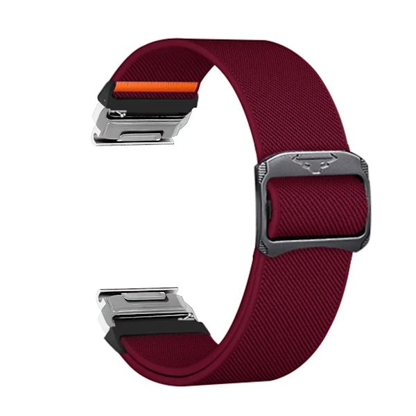 Quick Fit 22 26mm Nylonrem för Garmin Fenix 8X 7X 7Pro Fenix 6X 6 5X Tactix 8 7 9 Forerunner 965 955 Klockarmband Tillbehör Wine Red-S Quick Fit  26mm