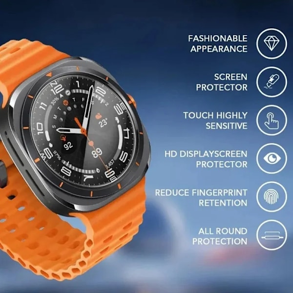 Härdat Glas För Samsung Galaxy Watch 47mm 40mm 44mm 45 46 43mm 42mm Premium Skärmskydd Galaxy Watch Ultra 7 6 5 4 Glas Galaxy4 Classic 42MM 3PCS Glass Film
