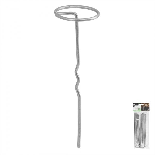 Set med 5 produkter. Galvaniserad metallstift i form av "G" bredd 6cm / höjd 20cm
