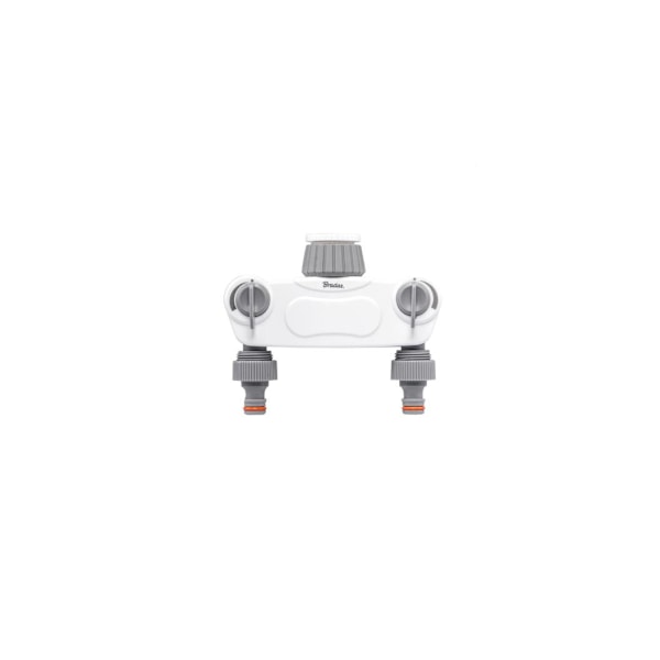 WHITE LINE SOLID 2-way manifold with 1 "or 3/4" tap valves White