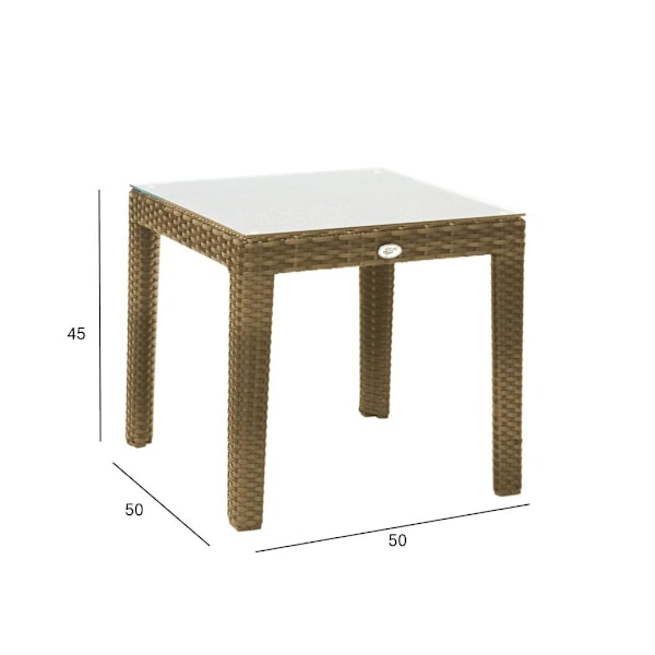 Sidobord WIKER 50x50xH45cm, beige