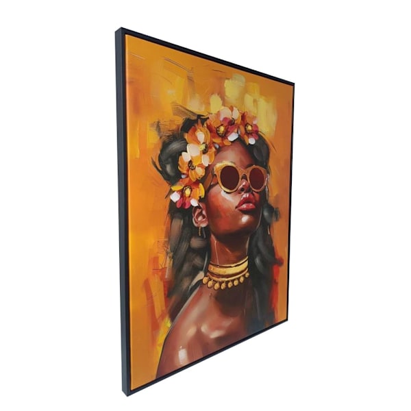 Seinätaide WALLY 60x80cm, nainen ja kukkia 2