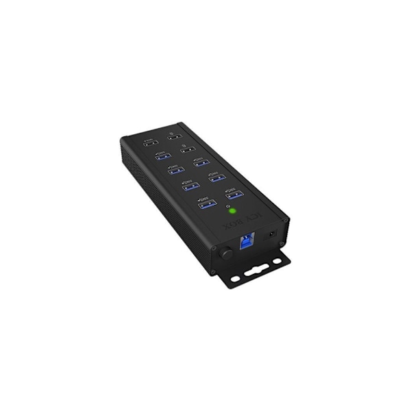 Raidsonic, USB-keskitin, 7-porttinen teollisuuskeskitin, IB-HUB1703-QC3
