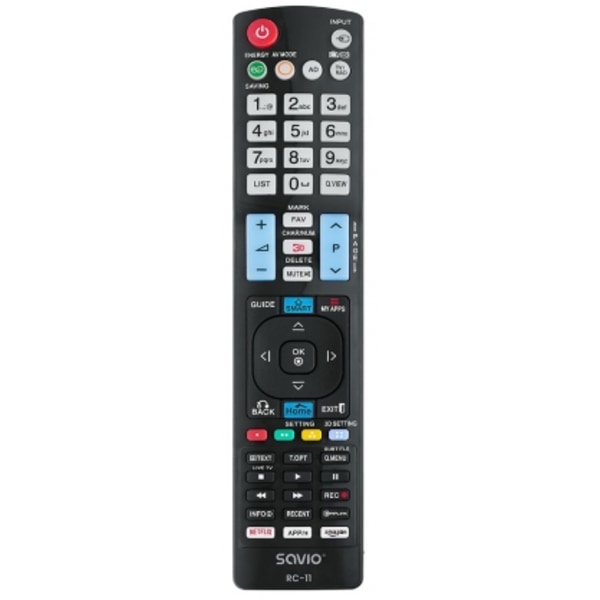 Fjärrkontroll RC-11 Universal fjärrkontroll för LG TV, Savio Svart