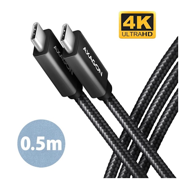 AXAGON, USB Type-C - USB Type-C, SPEED + USB-C, USB 20 Gbps kaapeli, 0,5 m, BUCM32-CM05AB