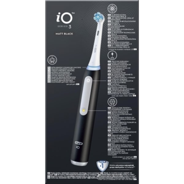 Elektrisk tandborste iO3 Matt Svart, Oral-B