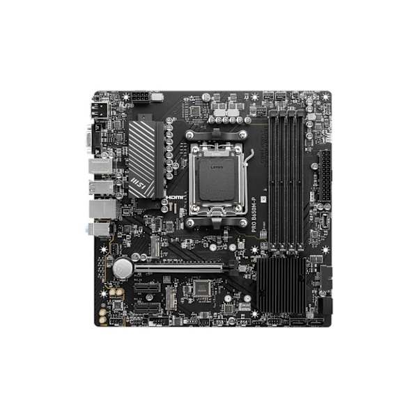 Bundkort MSI AMD b650 (sam5, micro-atx, memory ddr5, memory slots 4, 2xpci-express 1x, 1xpci-express 16x, 2xm.2)
