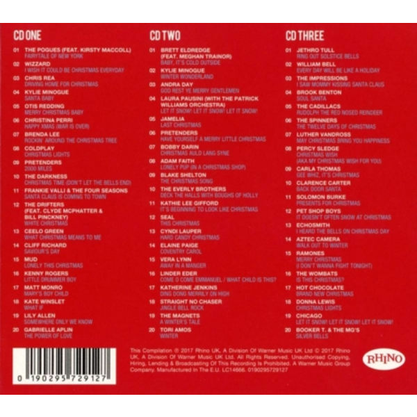 CD-levy VARIOUS ARTISTS "Christmas The Collection" (2017 versio), RHINO
