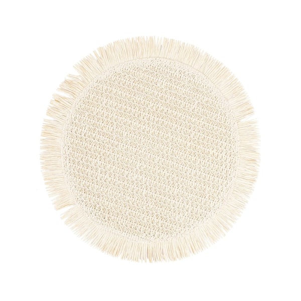 Bordmatte SUZAN D38cm jute, hvit