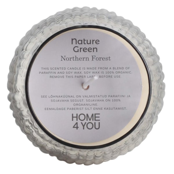 Doftljus i glas NATURE GREEN H13,5cm, Northern Forest