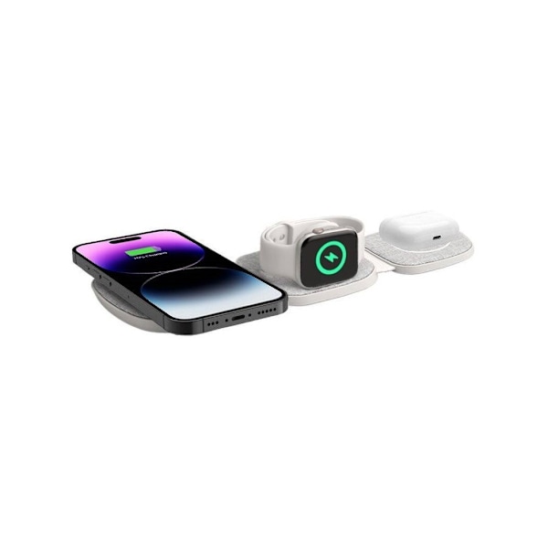 Tech-Protect trådløs oplader A32 3in1 Magnetic MagSafe QI15W, grå
